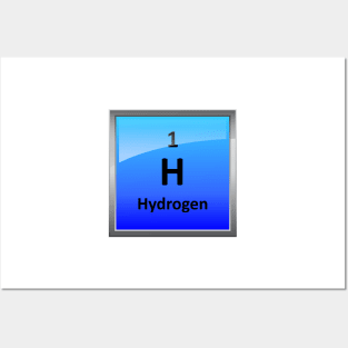 Hydrogen Element Tile - Periodic Table Posters and Art